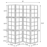 Iggy - 4-Panel Room Divider Folding Shoji Screen - Cappuccino by CoasterEveryday | Bel Furniture