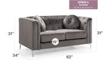 Stylish Sloped Arm Loveseat