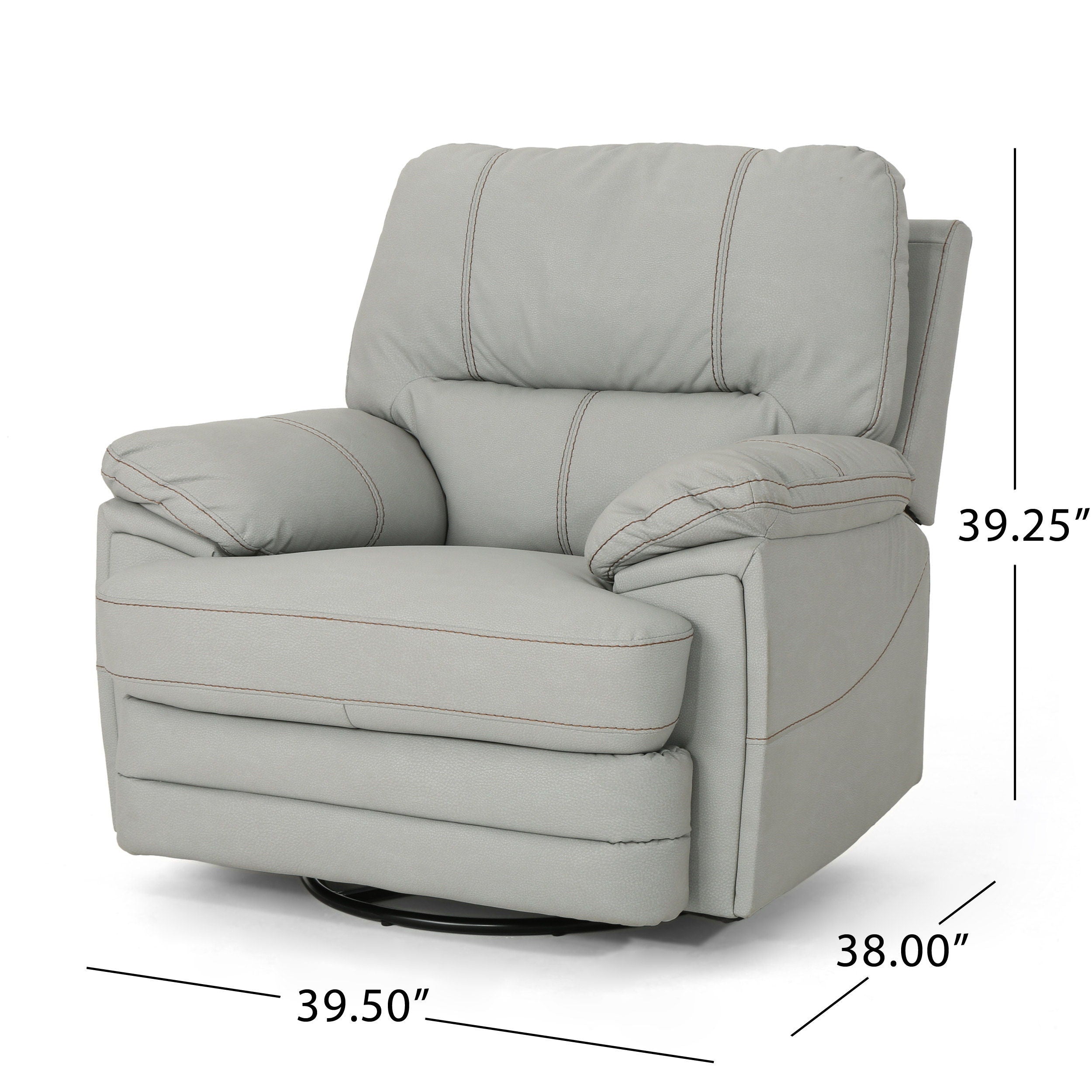 Wide - Faux Leather Manual Swivel Standard Recliner