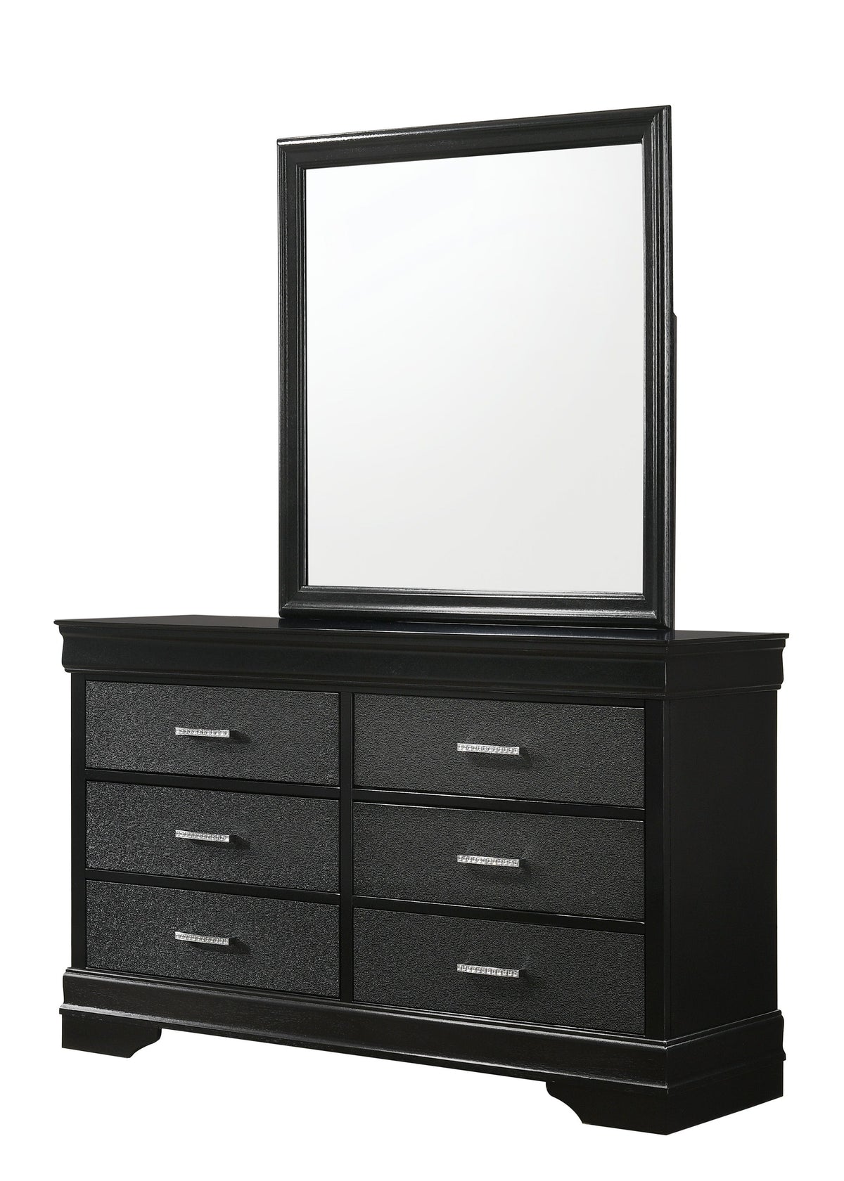 Amalia - Dresser, Mirror Black by Crown Mark | Bel Furniture