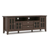 Artisan - TV Media Stand Dark Brown by Simpli-Home | Bel Furniture