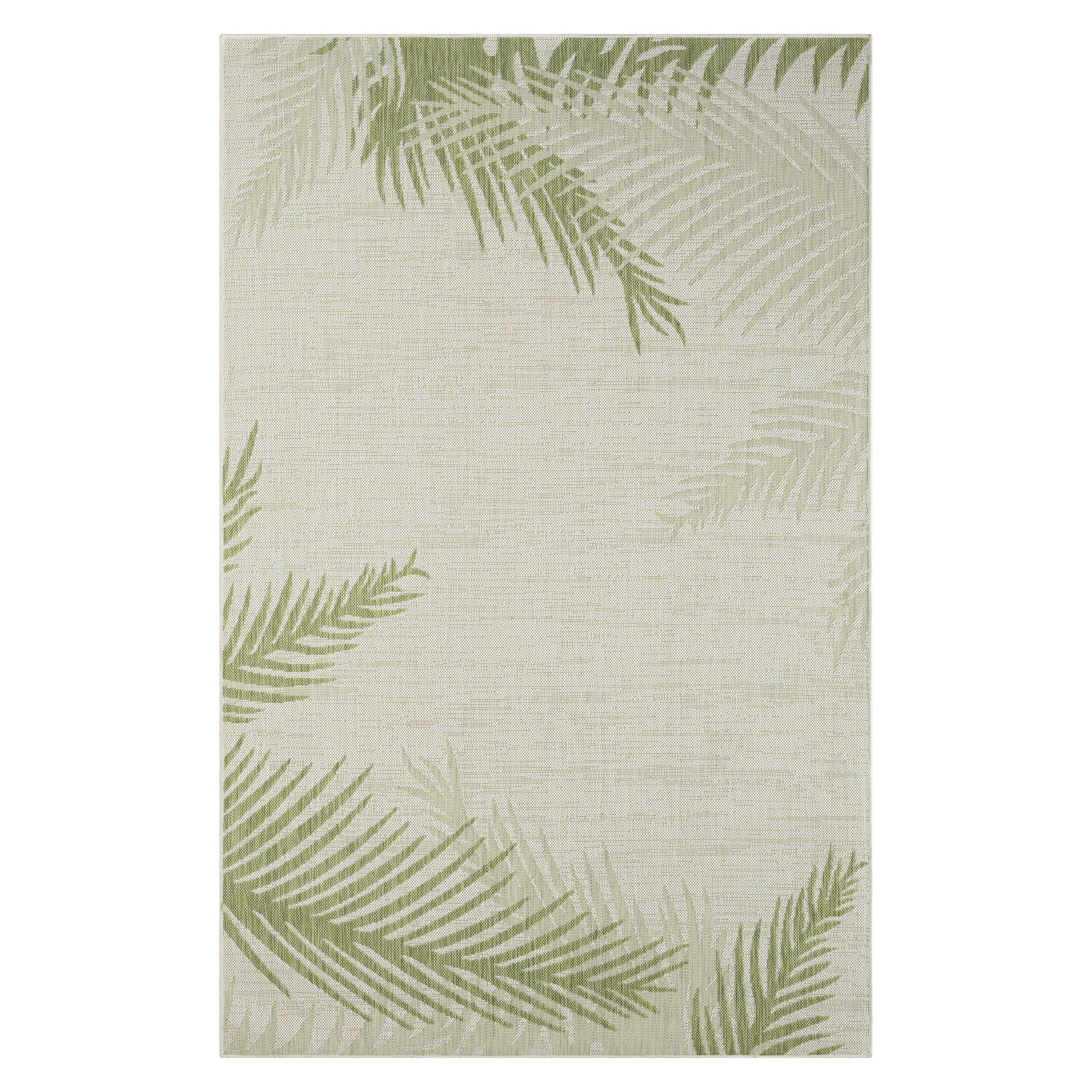 8' X 9' Floral Indoor & Outdoor Area Rug - Beige