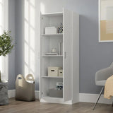 Alara - Height Simplistic Modern Double Door Storage Cabinet - White by Lilola Home | Bel Furniture
