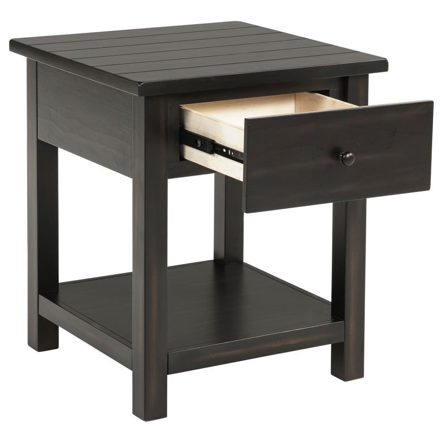 Payne - 1 Drawers Wood End Table with Shelf by Coaster Fine Furniture | Bel Furniture