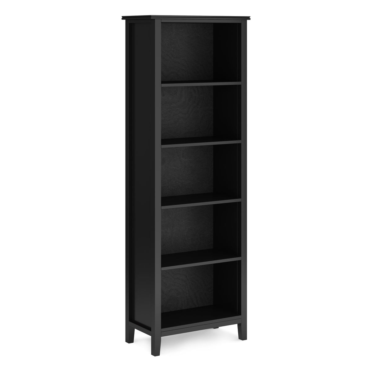 Artisan - 5 Shelf Bookcase, Handcrafted Black by Simpli-Home | Bel Furniture