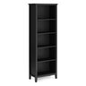 Artisan - 5 Shelf Bookcase, Handcrafted Black by Simpli-Home | Bel Furniture