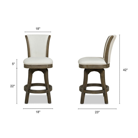 Henry - Armless Swivel Counter Height Bar Stool by Jennifer Taylor Home | Bel Furniture