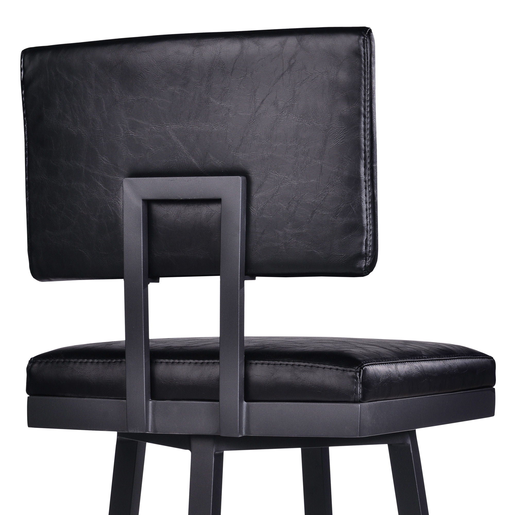 Swivel Bar Height Bar Chair - Black