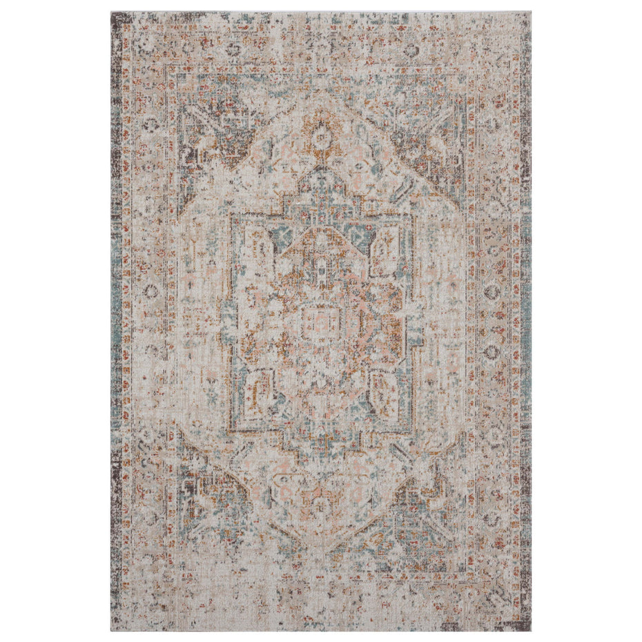 8' X 10' Abstract Stain Resistant Indoor / Outdoor Area Rug - Beige