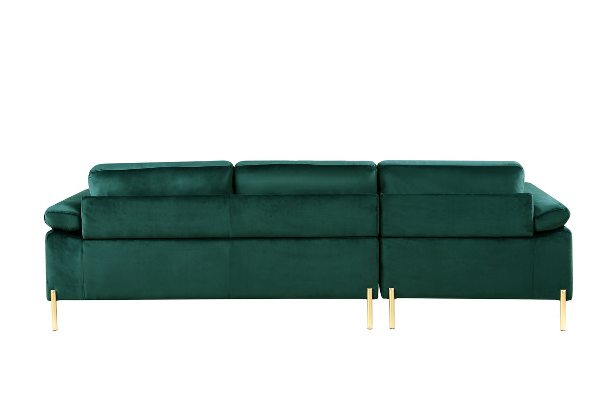Shannon - Velvet Sectional Sofa With Chaise by Cynthia's Furniture | Bel Furniture