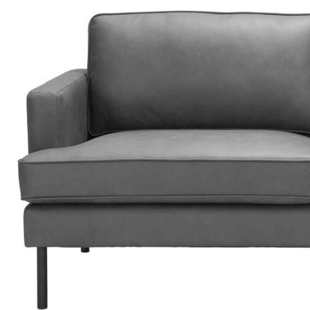 Sofa Polyester With Black Legs - Gray