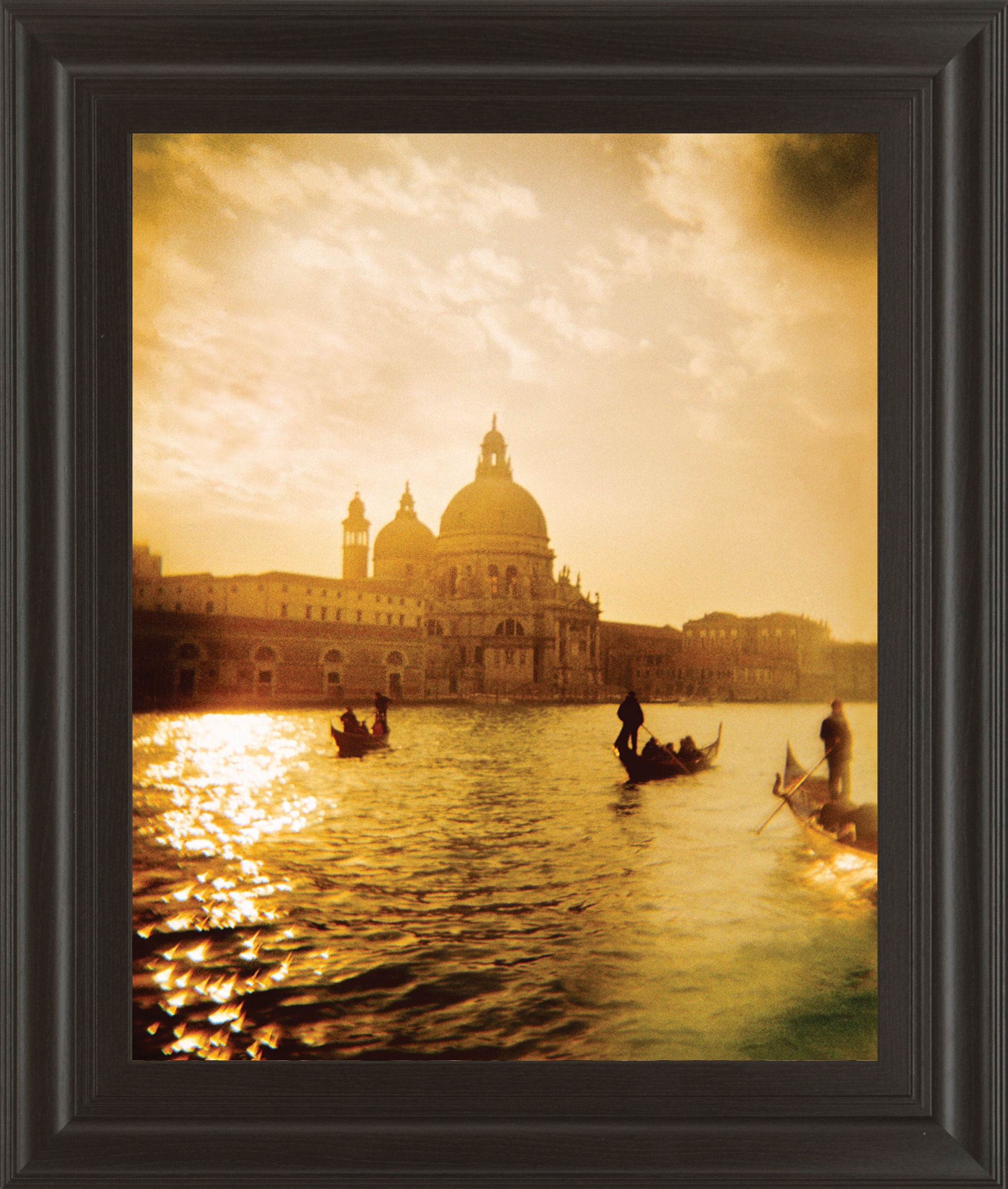 Venezia Sunset I By Thompson - Framed Print Wall Art - Gold