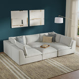 Jasmine - Pit Sectional Sofa - Gray