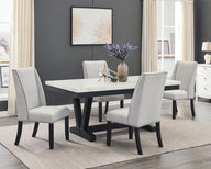 Varley - Dining Room Set With Wing Chairs Black 5 Pc. Table, 4 Chairs by Crown Mark | Bel Furniture