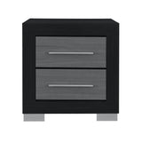 Elsa - 2 Toned Nightstand With Bar Handle And Spacious Drawers