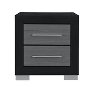 Elsa - 2 Toned Nightstand With Bar Handle And Spacious Drawers