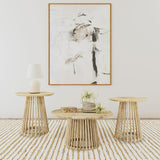 Touhy - Round Coffee Table Set Light Brown 3 Pc. Coffee Table, 2 End Tables by Coaster Fine Furniture | Bel Furniture