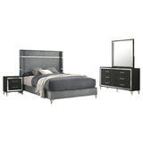 Lucia - Bedroom Set With Upholstered Wingback Panel Bed by Coaster Fine Furniture | Bel Furniture