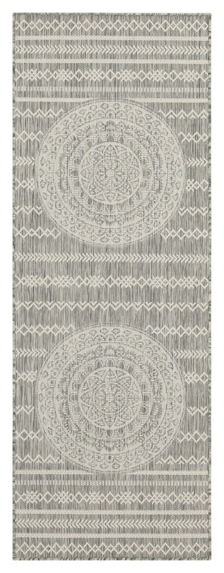 Sunshine - 2'7" X 7'3" Indoor / Outdoor Area Rug, Polypropylene Gray by Icona Home Decor | Bel Furniture