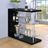 Prescott - Rectangular 2-Shelf Bar Unit by CoasterEssence | Bel Furniture