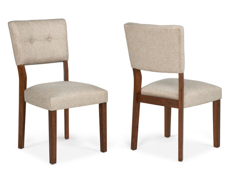 Gregory - Side Chair (Set of 2) - Beige / Brown by Crown Mark | Bel Furniture