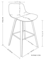 Randolph - Bentwood Multifunctional Counter / Bar Height Stool (Set of 2)