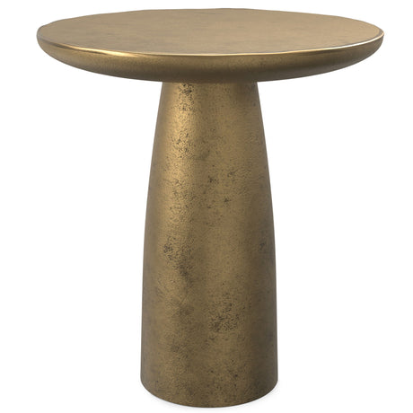 Dominique - Cast Aluminum Side Table - Brown by Simpli-Home | Bel Furniture