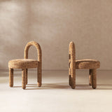 Penny - Round Arched Upholstered Dining Side Chair (Set of 2) - Golden Rust Orange