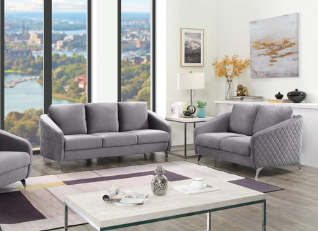 Sofia - Velvet Fabric Living Room Set by Lilola Home | Bel Furniture