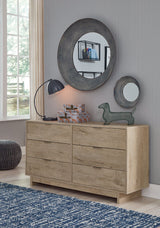 Oliah - Beige - Six Drawer Dresser - 31'' Height by Signature Design by Ashley® | Bel Furniture