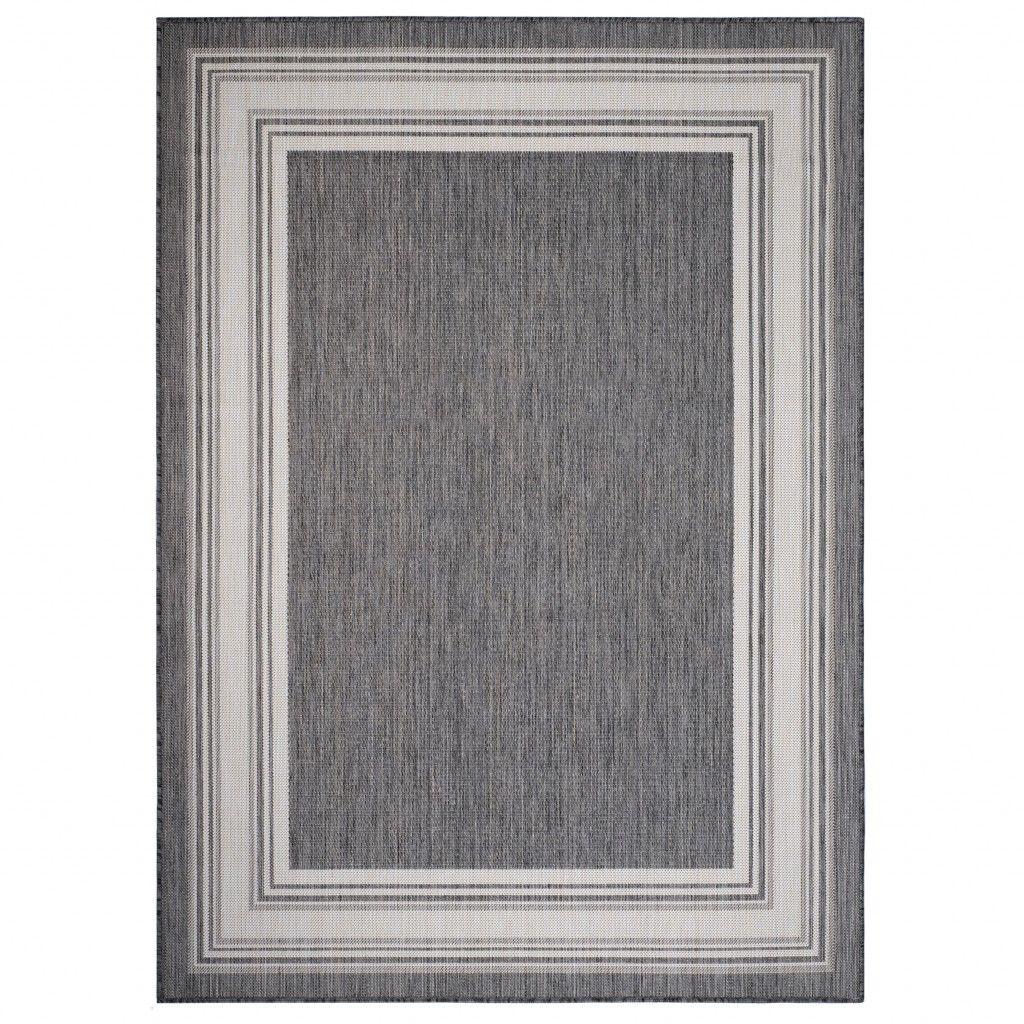 8' X 9' Outdoor / Indoor Area Rug - Gray