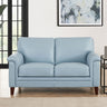 Westcott - Leather Loveseat Light Blue by Hydeline Furniture | Bel Furniture