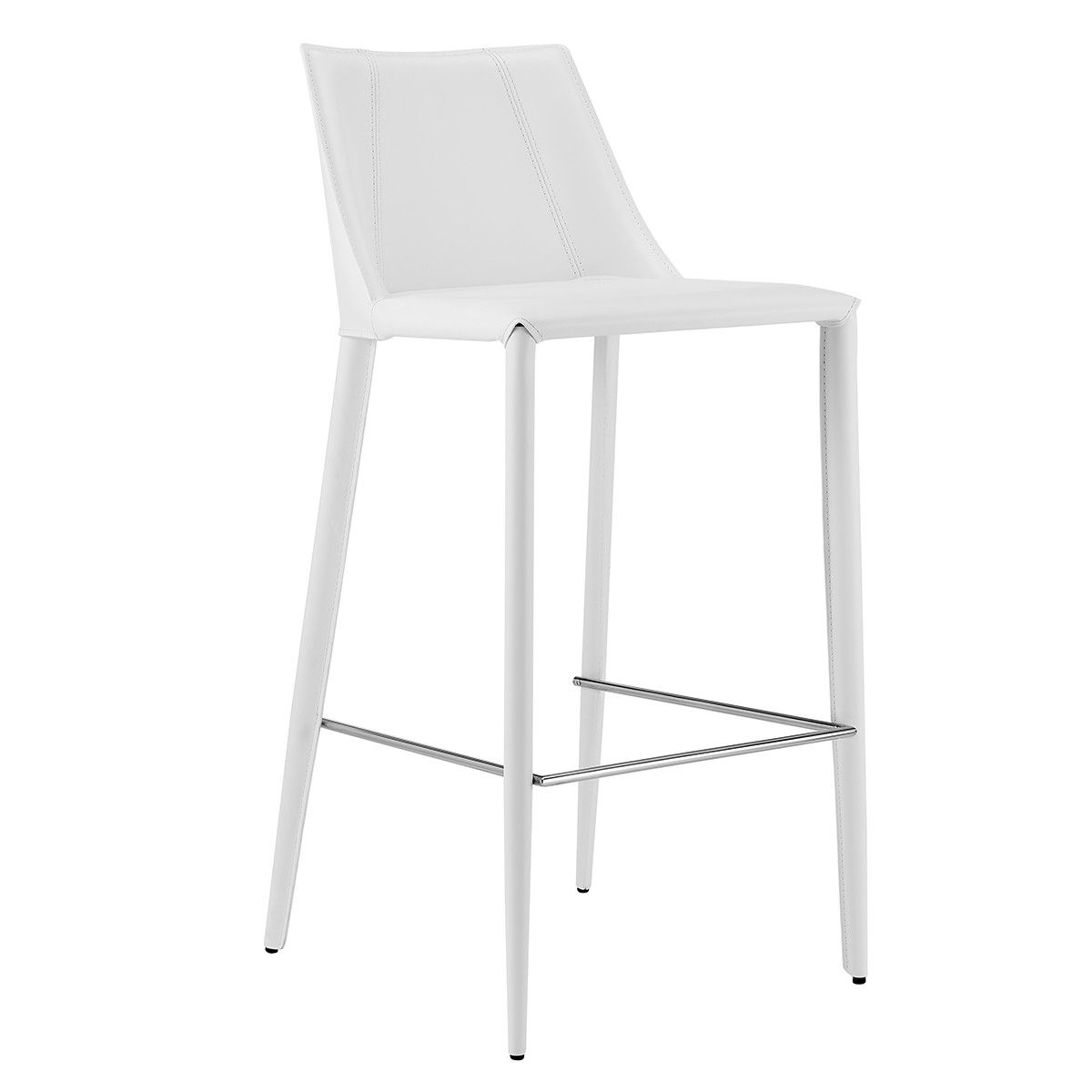 Steel Low Back Bar Height Bar Chair - White