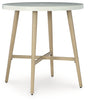 Seton Creek - Beige - Round Bar Table With Umbrella Option by Signature Design by Ashley® | Bel Furniture