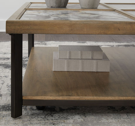 Montia - Multi - Square Cocktail Table by Signature Design by Ashley® | Bel Furniture