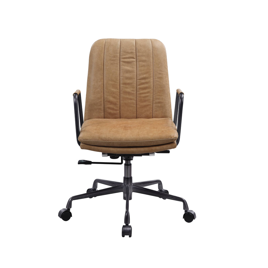 Eclarn - Top Grain Leather Office Chair - Brown