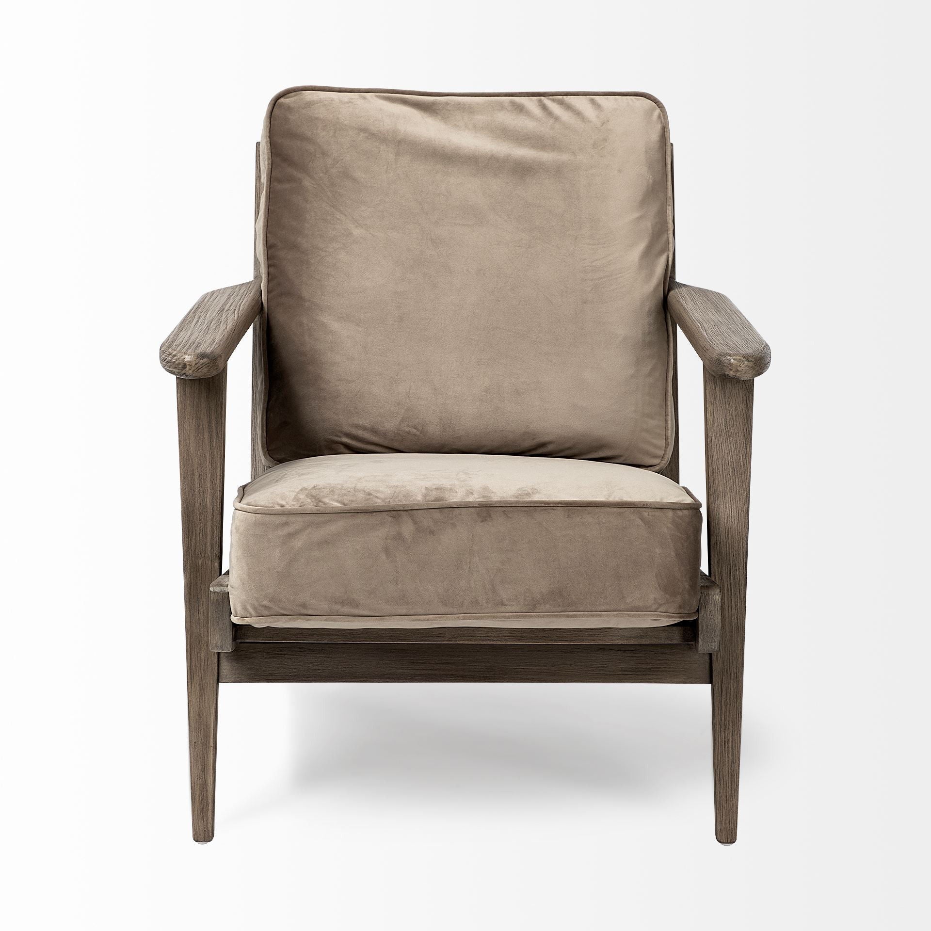 Velvet Arm Chair - Brown