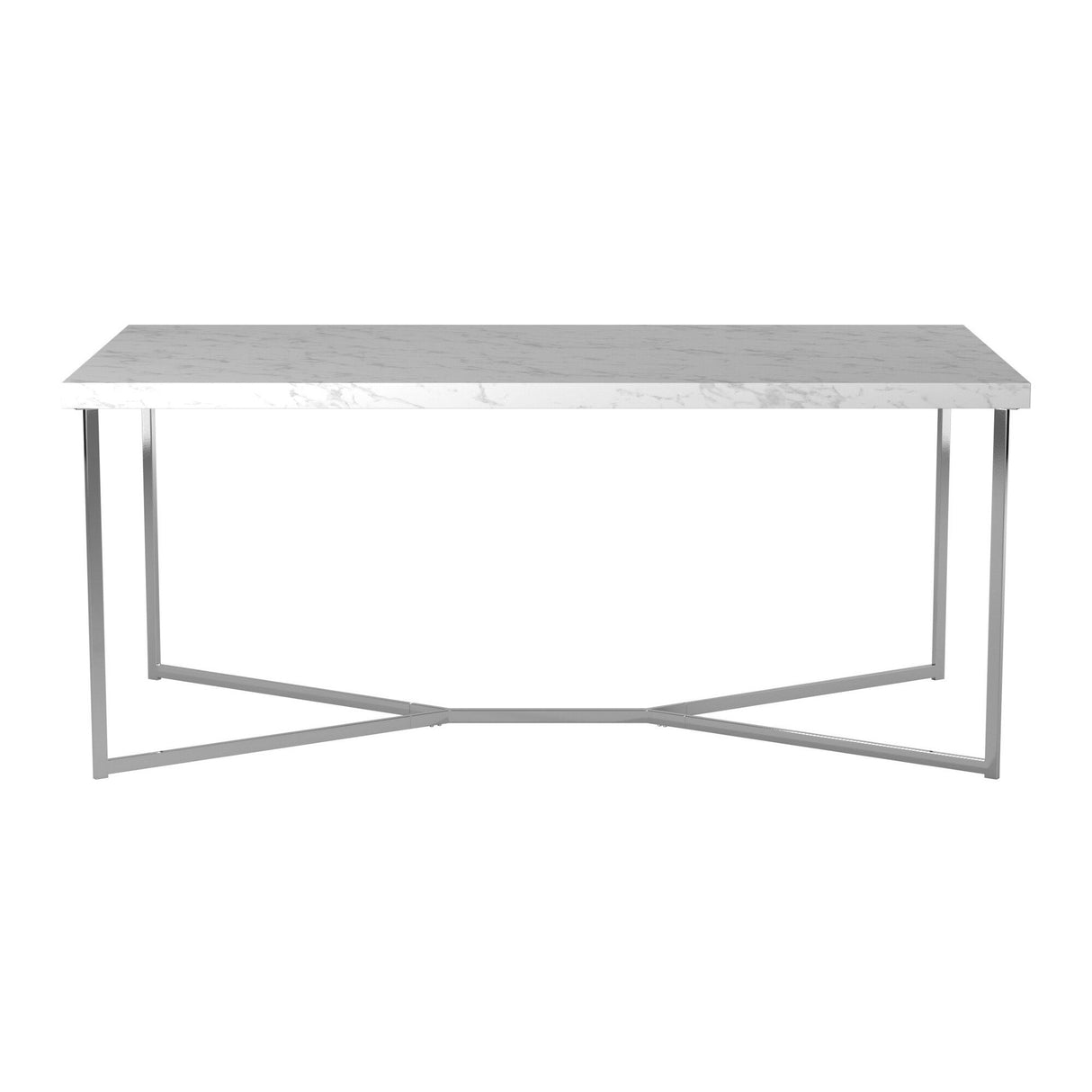 Modern Glam Metal And Faux Marble Coffee Table by Walker Edison | Bel Furniture