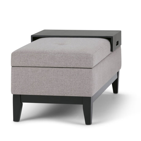 Oregon - Contemporary Storage Ottoman Bench With Tray - view 25