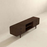 Alexa - Mid-Century Modern Style TV Stand - Dark Brown / Wood by Ashcroft Furniture | Bel Furniture