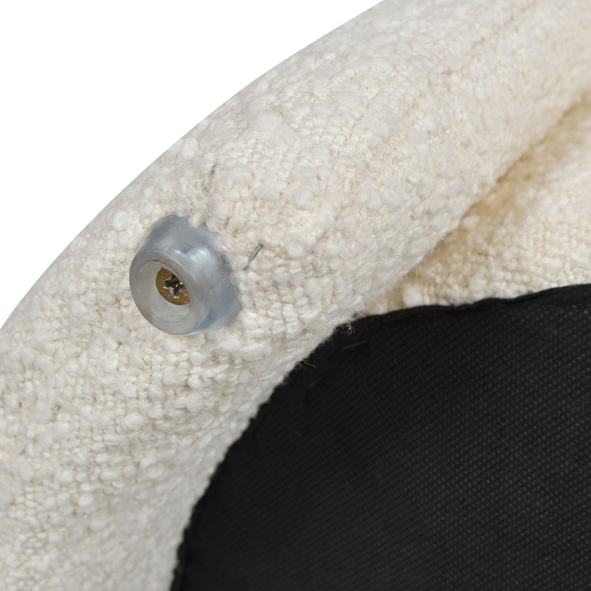 Fuji - Oval Storage Bench, Upholstered - Ivory White by Jennifer Taylor Home | Bel Furniture