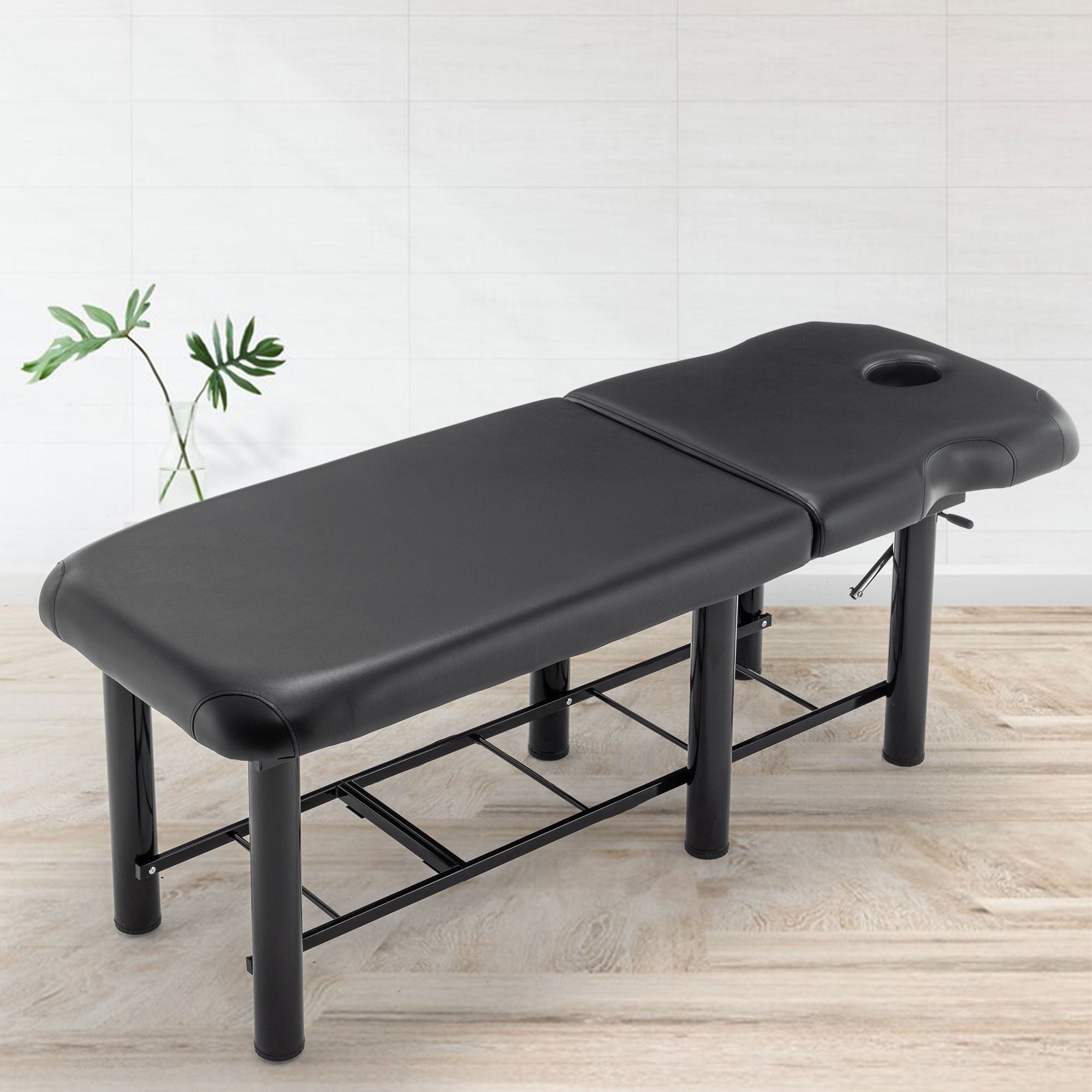 Professioanl Massage Table, Backrest Adjustable, Removable Headrest, Bottom Shelf Storage, Memory Foam Layer Salon Bed