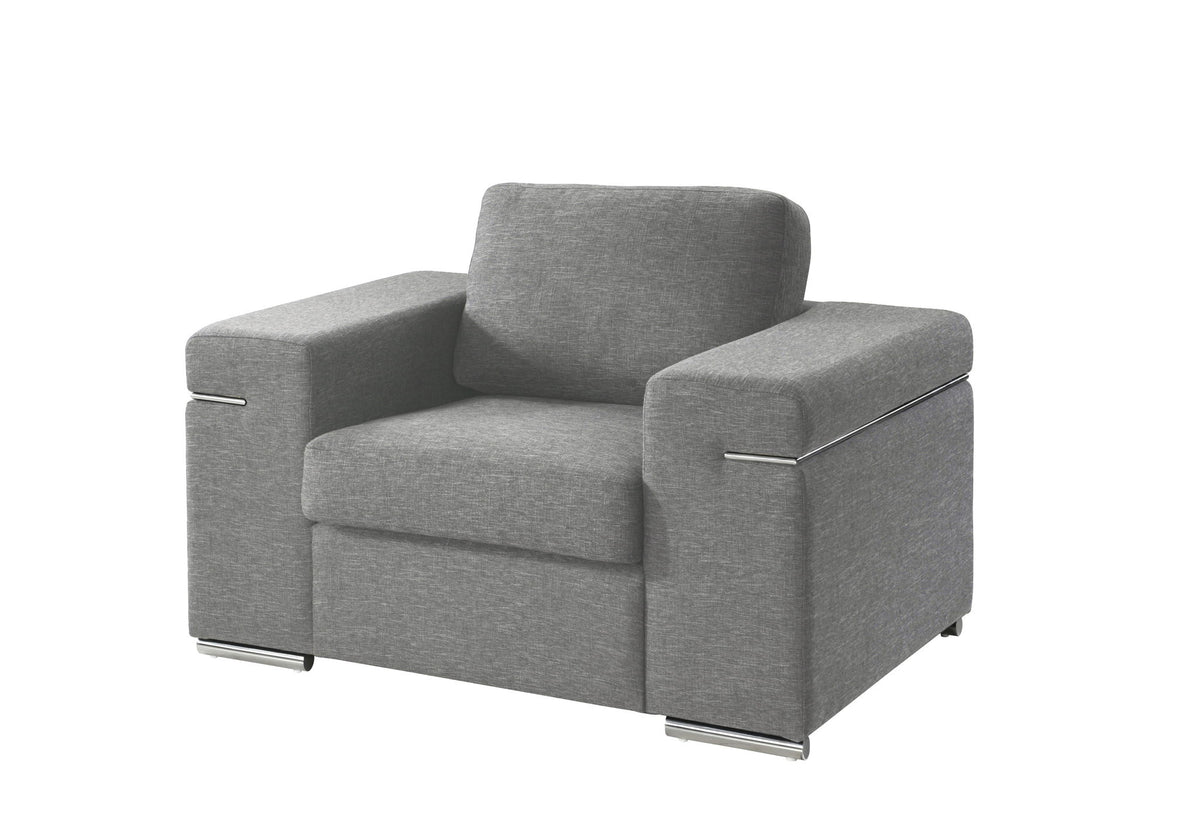 Gianna - Fabric Arm Chair Gray by Lilola Home | Bel Furniture