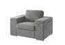 Gianna - Fabric Arm Chair Gray by Lilola Home | Bel Furniture