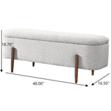 Sarna - Storage Bench - Ivory