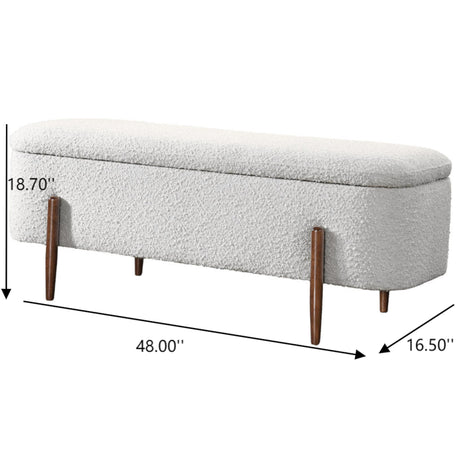 Sarna - Storage Bench - Ivory - view 5