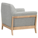 Vaughn - Fabric Upholstered Flared Arm Accent Chair - Gray