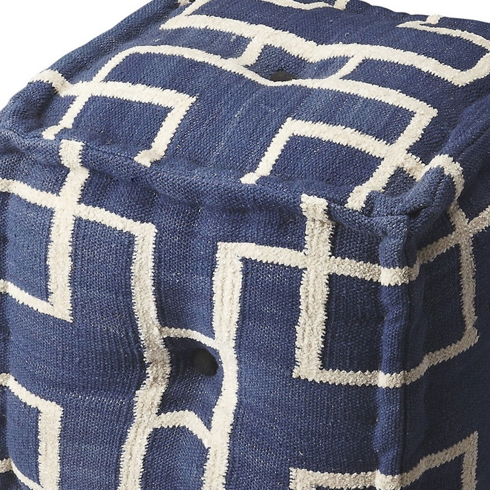 Pouf Ottoman - Blue