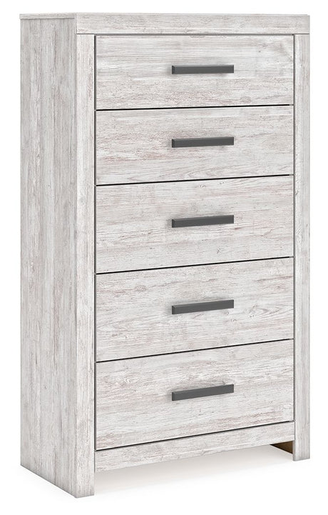 Cayboni - Whitewash - Five Drawer Chest by Signature Design by Ashley® | Bel Furniture