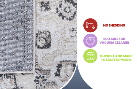 Payas - 6' X 9' Medallion Area Rug - Cream / Beige - view 5